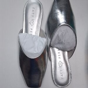 Katy Perry Collections Metallic Silver Mules